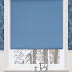 Blue bathroom blinds