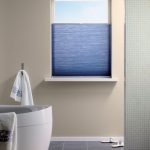 navy blue bathroom blinds