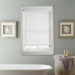 white bathroom blinds