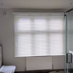 white bathroom blinds